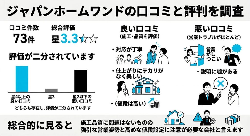 ジャパンホームワンドの口コミと評判