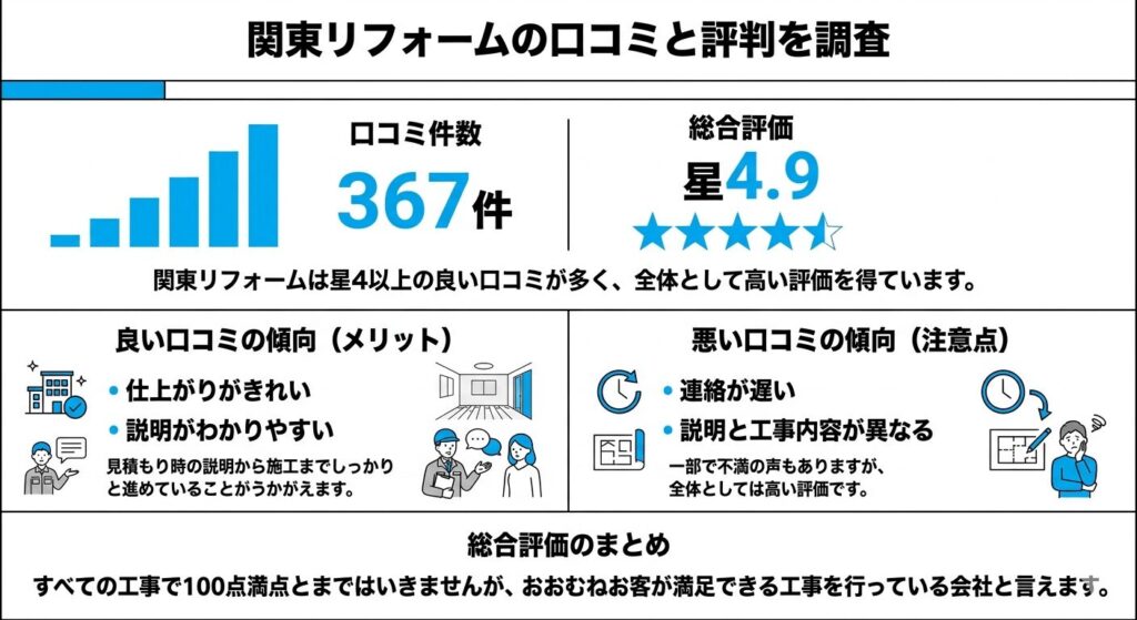 関東リフォームの口コミと評判を調査