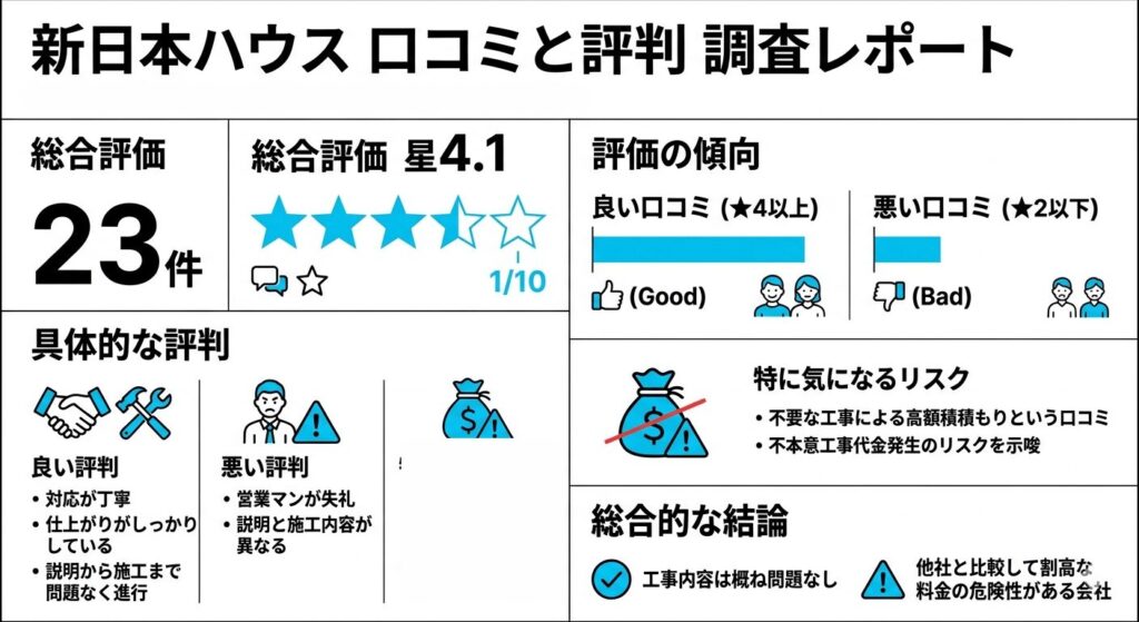新日本ハウス 口コミと評判 調査レポート