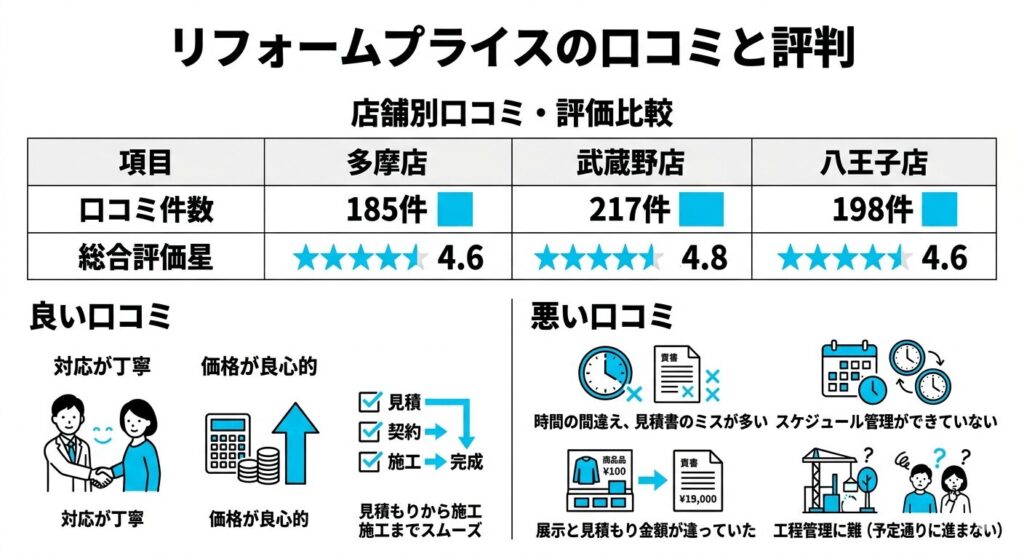 リフォームプライスの口コミ