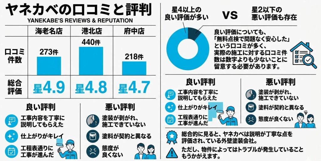 ヤネカベの口コミと評判