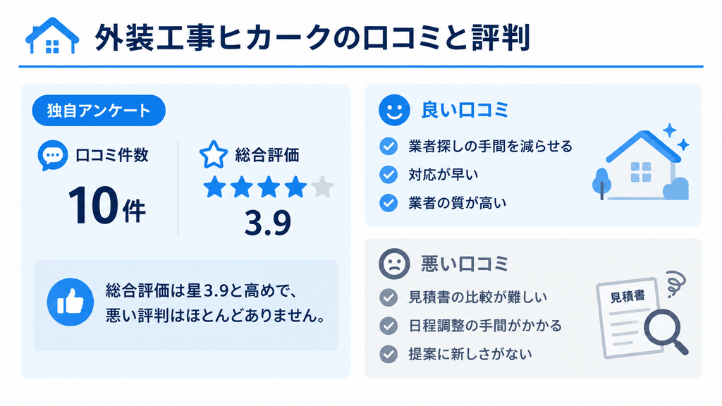 外装工事ヒカークの口コミと評判