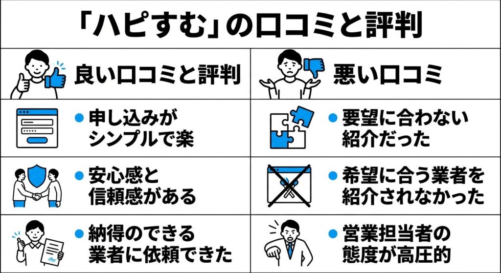 ハピすむの口コミと評判