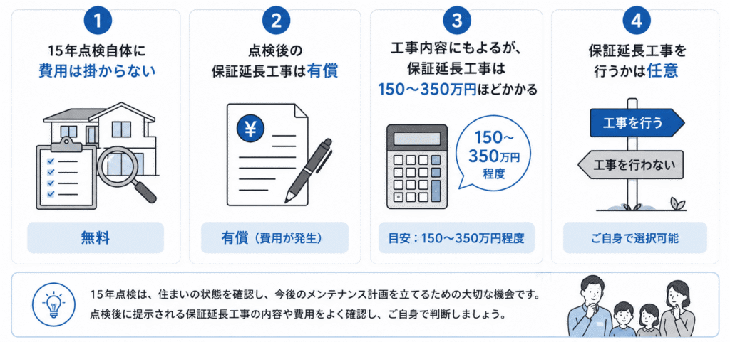 大和ハウスの15年点検は無料