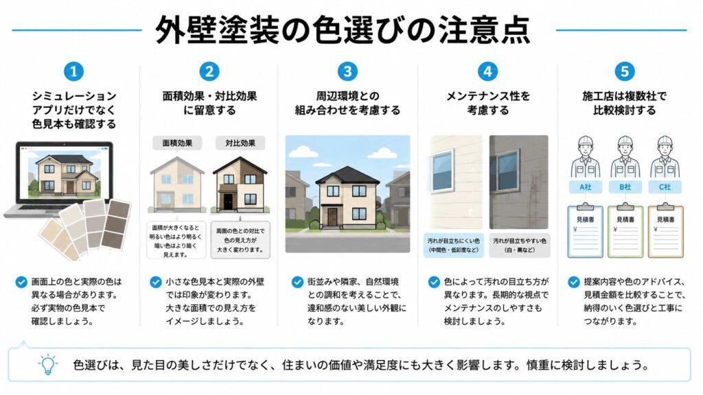 外壁塗装-色選びの注意点